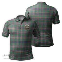 Scottish MacFarlane Hunting Ancient Tartan Mens Polo Shirt with Family Crest Scottish Polo Shirt Scottish Plaid Tartan Plaid - ScotsTee - scotstee.com