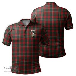 Scottish Hunter USA Tartan Mens Polo Shirt with Family Crest Scottish Polo Shirt Scottish Plaid Tartan Plaid - ScotsTee - scotstee.com