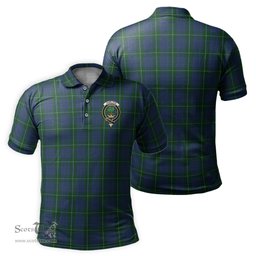 Scottish Hamilton Hunting Tartan Mens Polo Shirt with Family Crest Scottish Polo Shirt Scottish Plaid Tartan Plaid - ScotsTee - scotstee.com