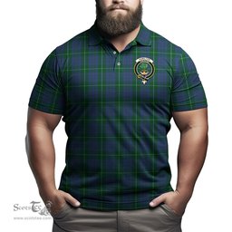 Scottish Hamilton Hunting Tartan Mens Polo Shirt with Family Crest Scottish Polo Shirt Scottish Plaid Tartan Plaid - ScotsTee - scotstee.com