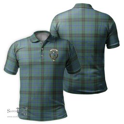 Scottish MacInnes Ancient Tartan Mens Polo Shirt with Family Crest Scottish Polo Shirt Scottish Plaid Tartan Plaid - ScotsTee - scotstee.com