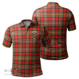 Scottish MacGill Modern Tartan Mens Polo Shirt with Family Crest Scottish Polo Shirt Scottish Plaid Tartan Plaid - ScotsTee - scotstee.com