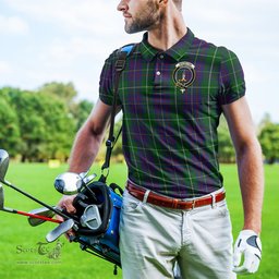 Scottish MacIntyre Inglis Tartan Mens Polo Shirt with Family Crest Scottish Polo Shirt Scottish Plaid Tartan Plaid - ScotsTee - scotstee.com