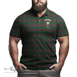 Scottish MacFarlane Hunting Tartan Mens Polo Shirt with Family Crest Scottish Polo Shirt Scottish Plaid Tartan Plaid - ScotsTee - scotstee.com