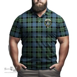 Scottish MacKay Ancient Tartan Mens Polo Shirt with Family Crest Scottish Polo Shirt Scottish Plaid Tartan Plaid - ScotsTee - scotstee.com