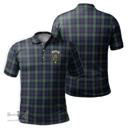 Scottish MacKenzie Hunting Green Tartan Mens Polo Shirt with Family Crest Scottish Polo Shirt Scottish Plaid Tartan Plaid - ScotsTee - scotstee.com