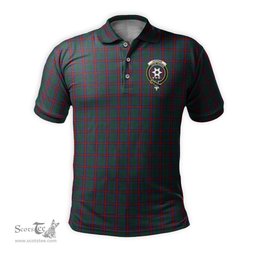 Scottish Jardine Dress Tartan Mens Polo Shirt with Family Crest Scottish Polo Shirt Scottish Plaid Tartan Plaid - ScotsTee - scotstee.com