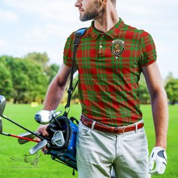 Scottish MacGregor Modern Tartan Mens Polo Shirt with Family Crest Scottish Polo Shirt Scottish Plaid Tartan Plaid - ScotsTee - scotstee.com