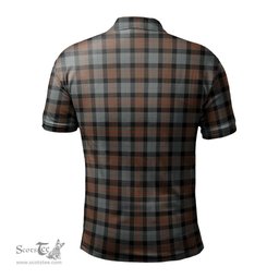 Scottish Gunn Weathered Tartan Mens Polo Shirt with Family Crest Scottish Polo Shirt Scottish Plaid Tartan Plaid - ScotsTee - scotstee.com