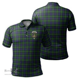 Scottish Gordon Tartan Mens Polo Shirt with Family Crest Scottish Polo Shirt Scottish Plaid Tartan Plaid - ScotsTee - scotstee.com