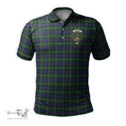 Scottish Gordon Tartan Mens Polo Shirt with Family Crest Scottish Polo Shirt Scottish Plaid Tartan Plaid - ScotsTee - scotstee.com