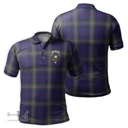 Scottish Kinnaird Tartan Mens Polo Shirt with Family Crest Scottish Polo Shirt Scottish Plaid Tartan Plaid - ScotsTee - scotstee.com