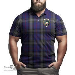 Scottish Kinnaird Tartan Mens Polo Shirt with Family Crest Scottish Polo Shirt Scottish Plaid Tartan Plaid - ScotsTee - scotstee.com