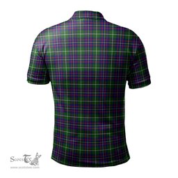 Scottish Inglis Modern Tartan Mens Polo Shirt with Family Crest Scottish Polo Shirt Scottish Plaid Tartan Plaid - ScotsTee - scotstee.com