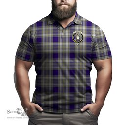 Scottish Livingston Dress Tartan Mens Polo Shirt with Family Crest Scottish Polo Shirt Scottish Plaid Tartan Plaid - ScotsTee - scotstee.com