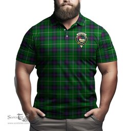 Scottish MacDonald of The Isles Tartan Mens Polo Shirt with Family Crest Scottish Polo Shirt Scottish Plaid Tartan Plaid - ScotsTee - scotstee.com
