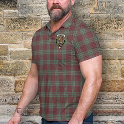 Scottish MacGregor Hunting Ancient Tartan Mens Polo Shirt with Family Crest Scottish Polo Shirt Scottish Plaid Tartan Plaid - ScotsTee - scotstee.com