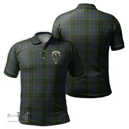 Scottish MacInnes Tartan Mens Polo Shirt with Family Crest Scottish Polo Shirt Scottish Plaid Tartan Plaid - ScotsTee - scotstee.com