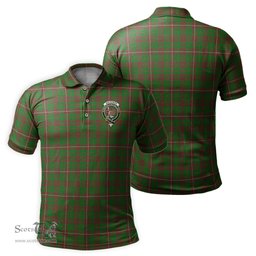 Scottish MacKinnon Hunting Modern Tartan Mens Polo Shirt with Family Crest Scottish Polo Shirt Scottish Plaid Tartan Plaid - ScotsTee - scotstee.com