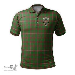 Scottish MacKinnon Hunting Modern Tartan Mens Polo Shirt with Family Crest Scottish Polo Shirt Scottish Plaid Tartan Plaid - ScotsTee - scotstee.com