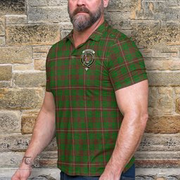 Scottish MacKinnon Hunting Modern Tartan Mens Polo Shirt with Family Crest Scottish Polo Shirt Scottish Plaid Tartan Plaid - ScotsTee - scotstee.com