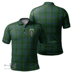 Scottish MacKendrick Tartan Mens Polo Shirt with Family Crest Scottish Polo Shirt Scottish Plaid Tartan Plaid - ScotsTee - scotstee.com