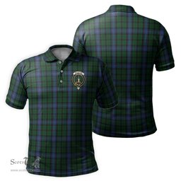 Scottish MacIntyre Tartan Mens Polo Shirt with Family Crest Scottish Polo Shirt Scottish Plaid Tartan Plaid - ScotsTee - scotstee.com