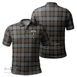 Scottish MacKay Weathered Tartan Mens Polo Shirt with Family Crest Scottish Polo Shirt Scottish Plaid Tartan Plaid - ScotsTee - scotstee.com