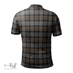 Scottish MacKay Weathered Tartan Mens Polo Shirt with Family Crest Scottish Polo Shirt Scottish Plaid Tartan Plaid - ScotsTee - scotstee.com