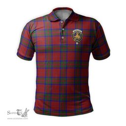 Scottish MacGillivray Tartan Mens Polo Shirt with Family Crest Scottish Polo Shirt Scottish Plaid Tartan Plaid - ScotsTee - scotstee.com