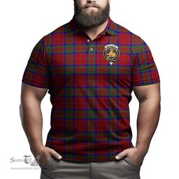 Scottish MacGillivray Tartan Mens Polo Shirt with Family Crest Scottish Polo Shirt Scottish Plaid Tartan Plaid - ScotsTee - scotstee.com