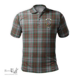 Scottish MacBain Dress Tartan Mens Polo Shirt with Family Crest Scottish Polo Shirt Scottish Plaid Tartan Plaid - ScotsTee - scotstee.com