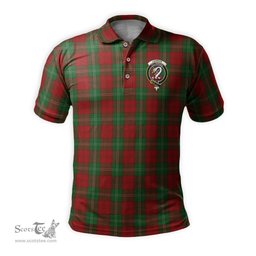 Scottish Lennox Tartan Mens Polo Shirt with Family Crest Scottish Polo Shirt Scottish Plaid Tartan Plaid - ScotsTee - scotstee.com
