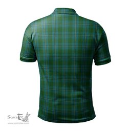 Scottish Irvine of Bonshaw Tartan Mens Polo Shirt with Family Crest Scottish Polo Shirt Scottish Plaid Tartan Plaid - ScotsTee - scotstee.com