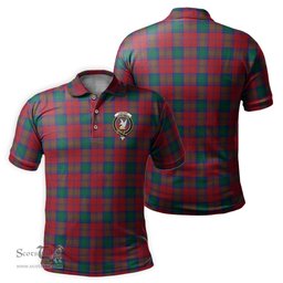 Scottish Lindsay Modern Tartan Mens Polo Shirt with Family Crest Scottish Polo Shirt Scottish Plaid Tartan Plaid - ScotsTee - scotstee.com