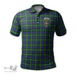 Scottish Gordon Modern Tartan Mens Polo Shirt with Family Crest Scottish Polo Shirt Scottish Plaid Tartan Plaid - ScotsTee - scotstee.com