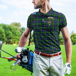 Scottish Gordon Modern Tartan Mens Polo Shirt with Family Crest Scottish Polo Shirt Scottish Plaid Tartan Plaid - ScotsTee - scotstee.com