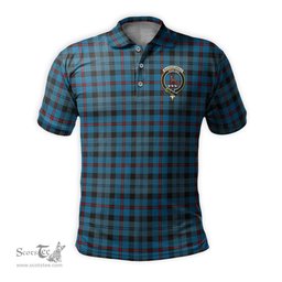 Scottish MacCorquodale Tartan Mens Polo Shirt with Family Crest Scottish Polo Shirt Scottish Plaid Tartan Plaid - ScotsTee - scotstee.com