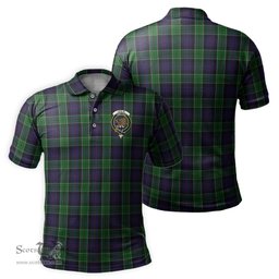 Scottish Leslie Hunting Tartan Mens Polo Shirt with Family Crest Scottish Polo Shirt Scottish Plaid Tartan Plaid - ScotsTee - scotstee.com