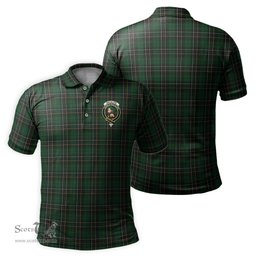 Scottish MacAlpin Tartan Mens Polo Shirt with Family Crest Scottish Polo Shirt Scottish Plaid Tartan Plaid - ScotsTee - scotstee.com