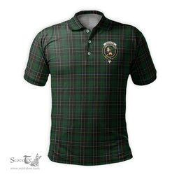 Scottish MacAlpin Tartan Mens Polo Shirt with Family Crest Scottish Polo Shirt Scottish Plaid Tartan Plaid - ScotsTee - scotstee.com