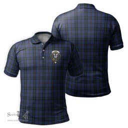 Scottish Hope (Vere-Weir) Tartan Mens Polo Shirt with Family Crest Scottish Polo Shirt Scottish Plaid Tartan Plaid - ScotsTee - scotstee.com