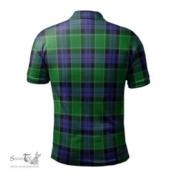 Scottish Haldane Tartan Mens Polo Shirt with Family Crest Scottish Polo Shirt Scottish Plaid Tartan Plaid - ScotsTee - scotstee.com