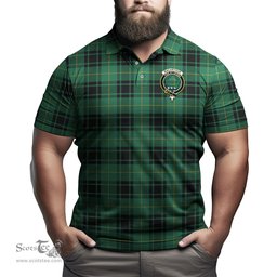 Scottish MacArthur Ancient Tartan Mens Polo Shirt with Family Crest Scottish Polo Shirt Scottish Plaid Tartan Plaid - ScotsTee - scotstee.com