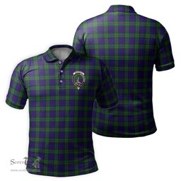 Scottish MacKinlay Modern Tartan Mens Polo Shirt with Family Crest Scottish Polo Shirt Scottish Plaid Tartan Plaid - ScotsTee - scotstee.com