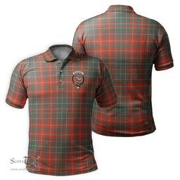 Scottish MacDougall Ancient Tartan Mens Polo Shirt with Family Crest Scottish Polo Shirt Scottish Plaid Tartan Plaid - ScotsTee - scotstee.com