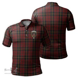 Scottish MacAlister of Skye Tartan Mens Polo Shirt with Family Crest Scottish Polo Shirt Scottish Plaid Tartan Plaid - ScotsTee - scotstee.com