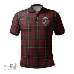 Scottish MacAlister of Skye Tartan Mens Polo Shirt with Family Crest Scottish Polo Shirt Scottish Plaid Tartan Plaid - ScotsTee - scotstee.com