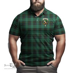 Scottish MacAlpin Ancient Tartan Mens Polo Shirt with Family Crest Scottish Polo Shirt Scottish Plaid Tartan Plaid - ScotsTee - scotstee.com