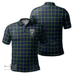 Scottish Lamont Modern Tartan Mens Polo Shirt with Family Crest Scottish Polo Shirt Scottish Plaid Tartan Plaid - ScotsTee - scotstee.com